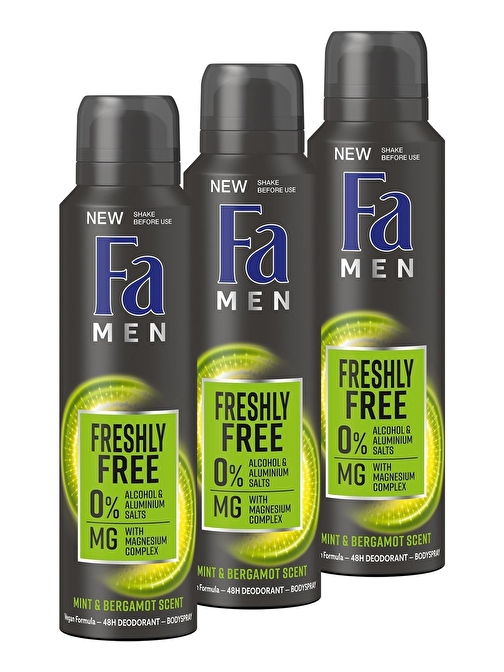 Freshly Free Nane & Bergamot Deo Sprey x 3 Adet