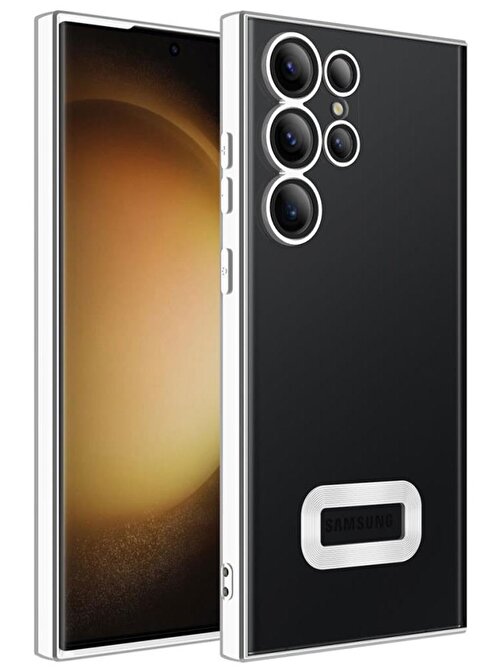 Musal Galaxy S23 Ultra Kılıf Köşeleri Renkli Şeffaf Kamera Korumalı Silikon Luxury Kapak