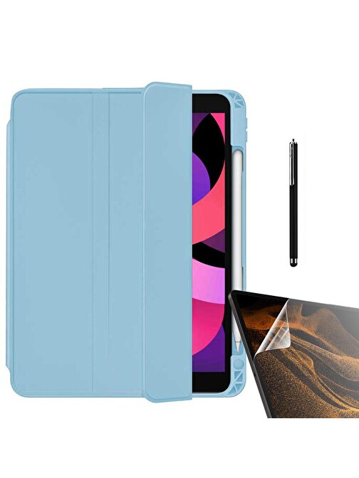 Gpack Nt22 Nano Kalem Apple iPad Air 10.9 2020 4.Nesil Uyumlu 10.8 inç Tablet Kılıfı Mavi