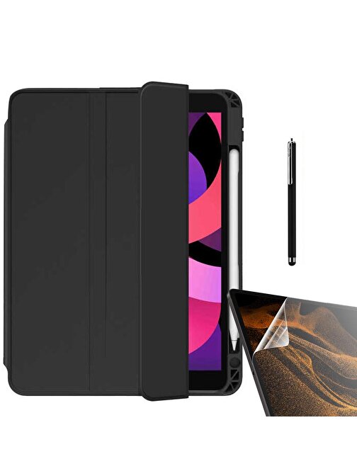 Gpack Nt22 Nano Kalem Apple iPad Air 10.9 2020 4.Nesil Uyumlu 10.8 inç Tablet Kılıfı Siyah