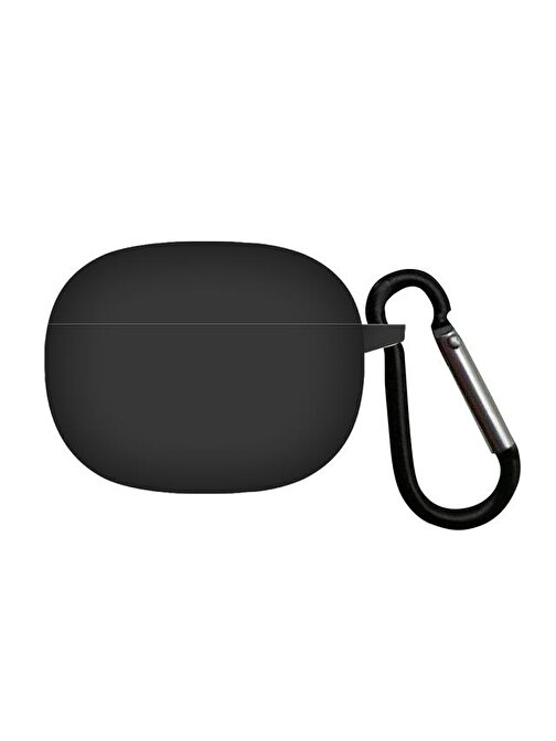 Gpack Xiaomi Flipbuds Pro Uyumlu Soft Kancalı Mat Silikon Bluetooth Kulaklık Kılıfı Siyah