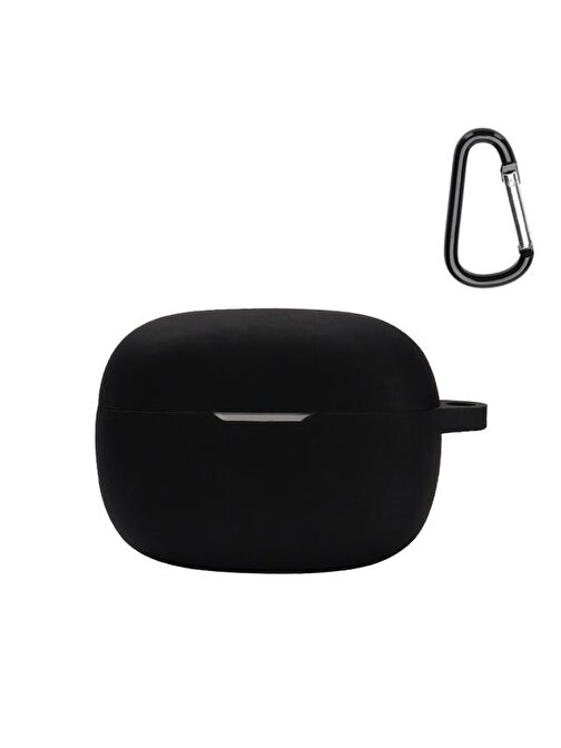 Gpack JBL Wawe 200 Uyumlu Mat Soft Kancalı Silikon Bluetooth Kulaklık Kılıfı Siyah