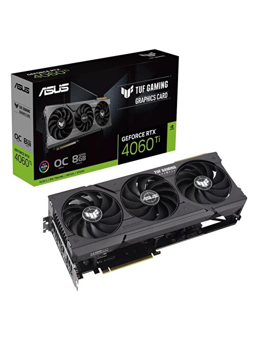 Asus TUF GeForce RTX 4060 Ti OC 8 GB GDDR6 PCle 4.0 128 Bit Ekran Kartı