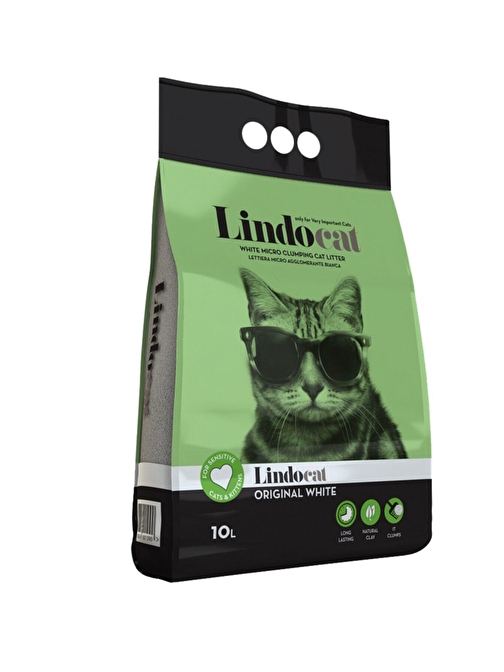 Lindocat 10 Lt Ince Kokokuz Bentonite Kedi Kumu Orıgınal Whıte