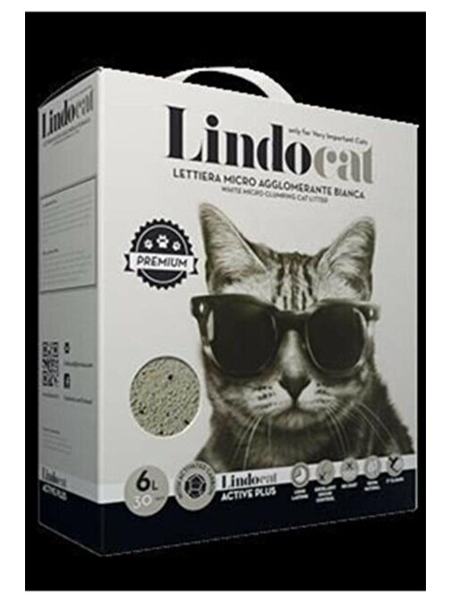 Lindocat Aktif Karbonlu Topaklaşan Ince Kedi Kumu 6 L