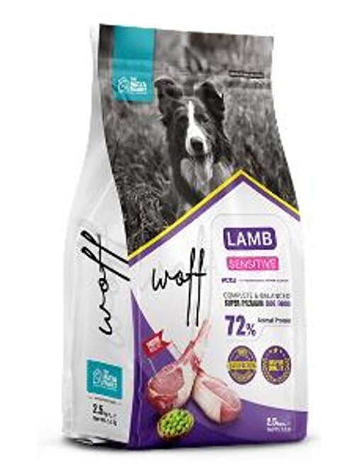 Woff Sensitive Lamb Hassas Deri Yapılı Köpekler Için Kuzu Etli Yetişkin Köpek Maması 2.5 Kg
