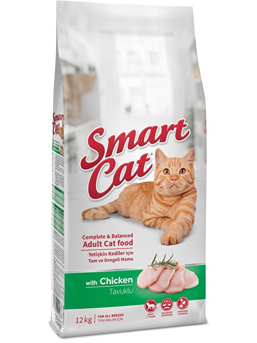 Smartcat Yetişkin Tavuklu Kedi Maması 12Kg