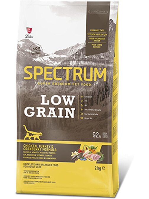 Low graın Chıcken&Turkey Formula For Adult Cats 36/16 2 Kg