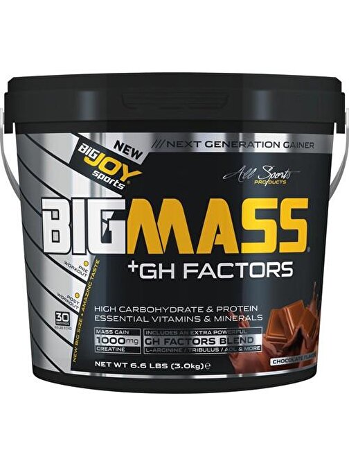 Bigjoy Sports Big Mass Gh Factors 3 Kg Çikolata