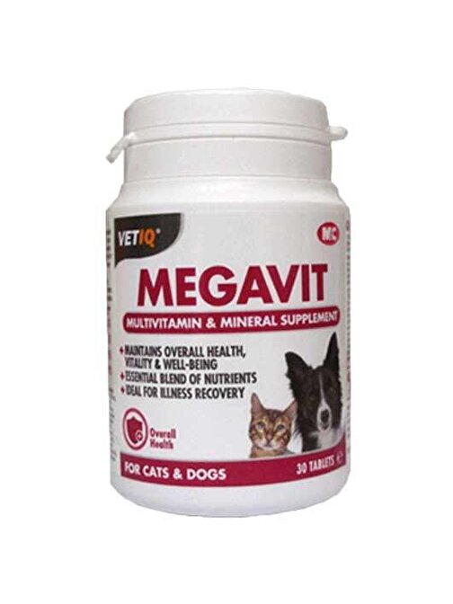 Vetiq Megavit Kedi Ve Köpek Multivitamin 30 Tablet