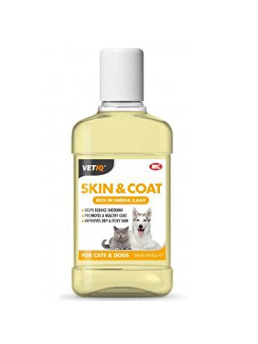 Diğer Vetıq Skin & Coat Omega 3 6 9 Köpek Ve Kedi İçin Deri Tüy Bakım Yağı 250 Ml