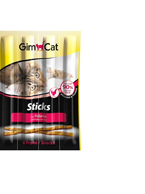 Gimcat Sticks Tavuklu Kedi Çubuk Ödülü 4Lü Parça