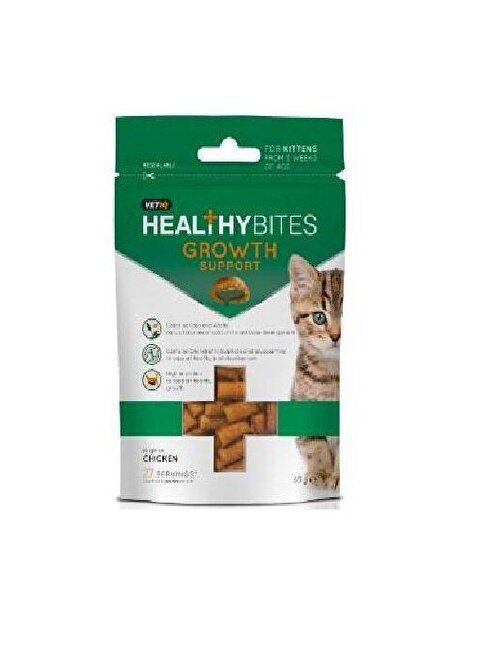 Vetiq Healthy Bites Growth Support Yavru Kedi Ödül Maması 65 Gr