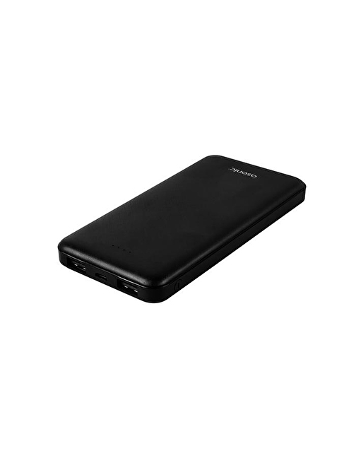 Asonic AS-P10 10000 mAh 2-USB Output USB Kablolu Pil Şarj Cihazı Powerbank Siyah