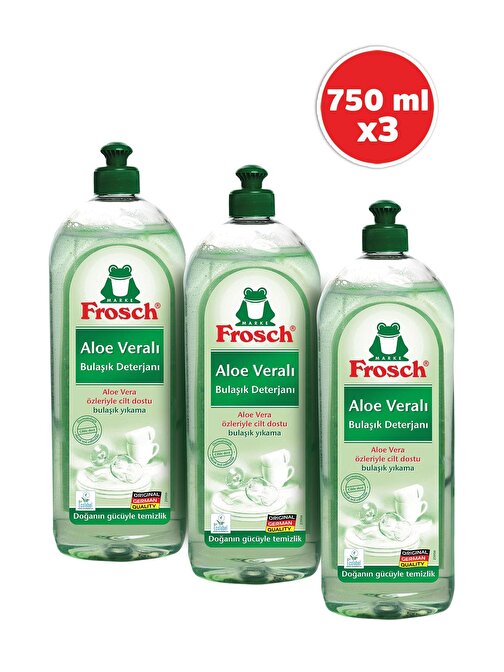 Frosch Aloe veralı Bulaşık Deterjanı 750 ml 3'lü