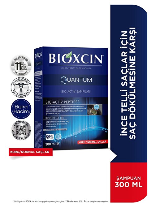 Bioxcin Quantum Şampuan 300 ml Kuru/ Normal Saçlar