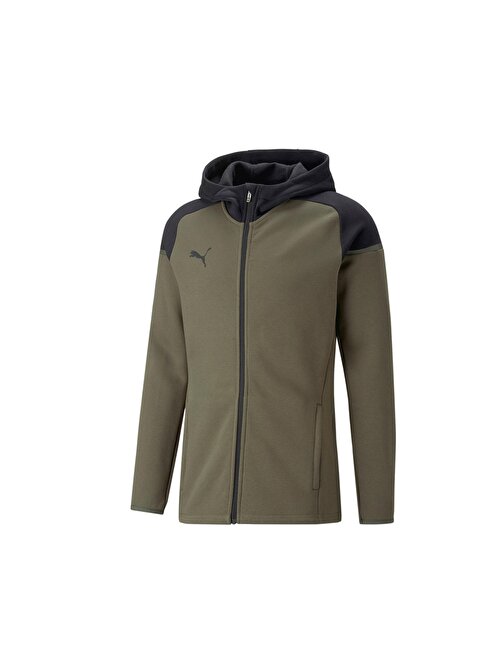 Puma Teamcup Casuals Hooded Jkt Erkek Futbol Ceketi 65798735 Haki