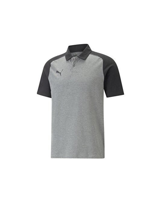 Puma Teamcup Casuals Polo Erkek Futbol Polo Tişörtü 65799113 Gri 2Xl