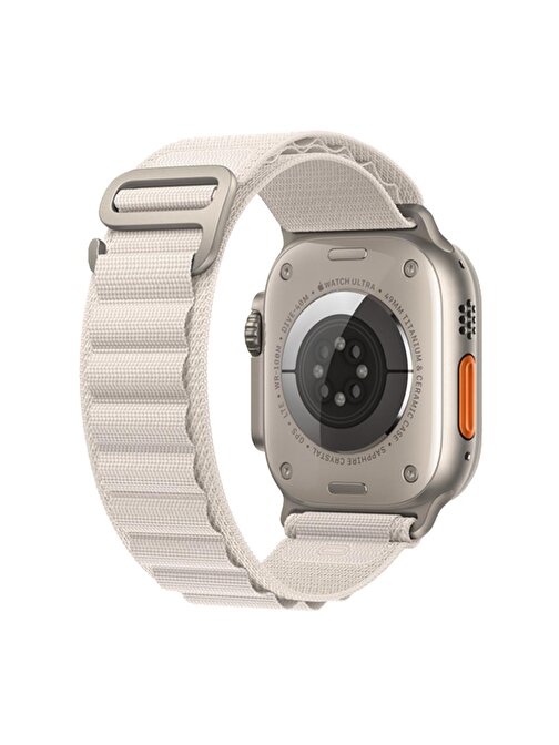 E2M KRD26 Apple Watch 38 - 40 - 41 mm Alpine Akıllı Saat Kordonu Bej