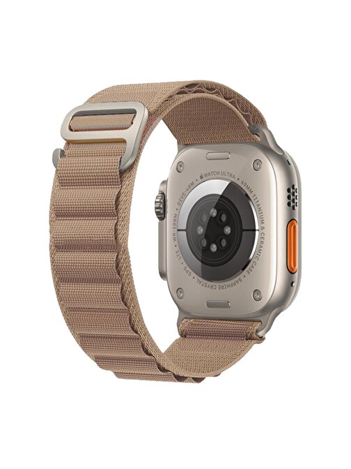 E2M KRD26 Apple Watch 38 - 40 - 41 mm Alpine Akıllı Saat Kordonu Kum