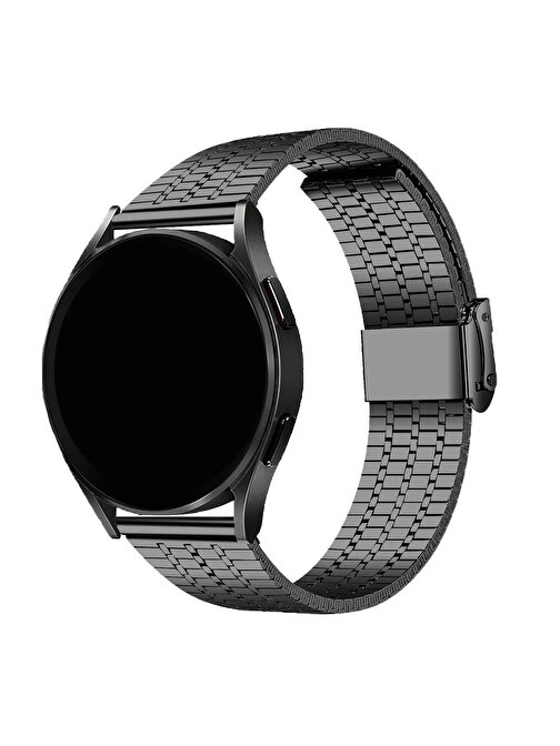 E2M Apple Watch 22 mm KRD30 Metal Akıllı Saat Kordonu Siyah