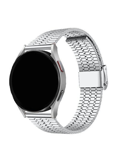 E2M Apple Watch 22 mm KRD30 Metal Akıllı Saat Kordonu Gümüş
