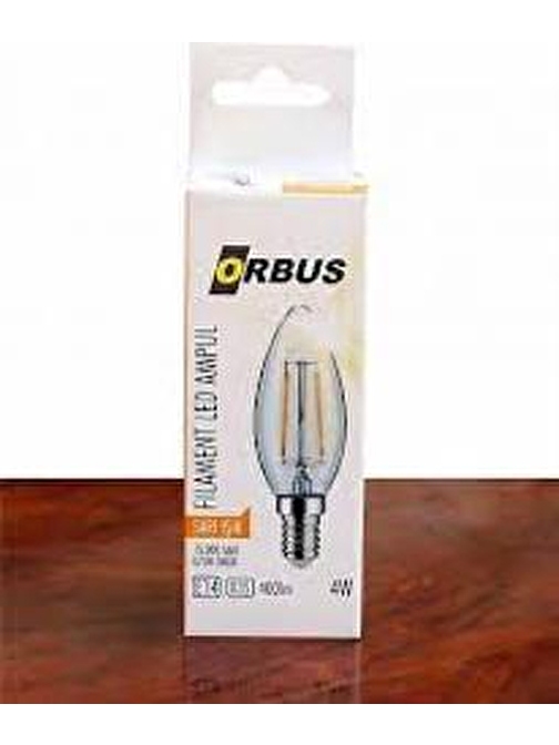 Orbus ORB-BC3 Mum 4W E14 Şeffaf Dekoratif Led Ampul 400 Lm Ra80 220-240V-50Hz