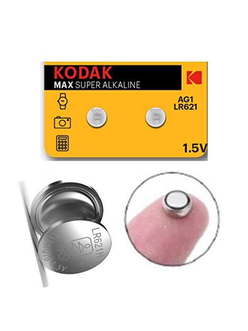 Kodak Ag1 Lr621 364 Lr54 Sr1130 1.5V Alkalin Düğme Oyuncak Saat Pili 2 Adet