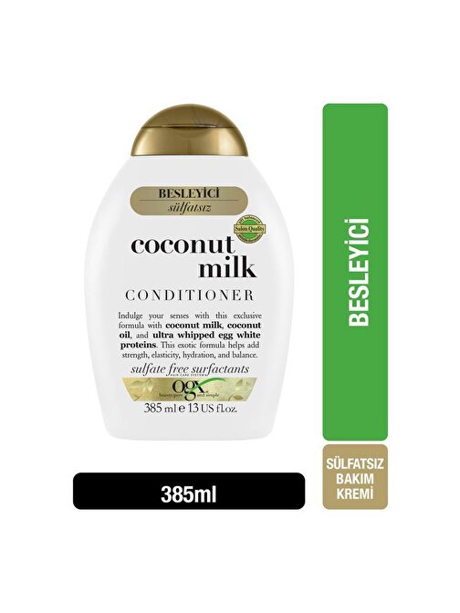 Ogx Besleyici Hindistan Cevizi Sütü Coconut Milk Sülfatsiz Saç Bakim Kremi 385 Ml