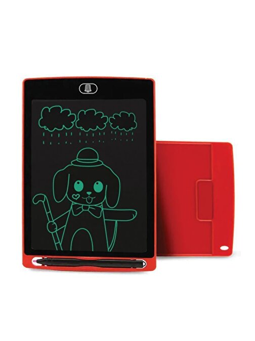 Writing Tablet Lcd 8.5 Inç Dijital Kalemli Yazma Ve Çizim Yazı Tahtası Kırmızı