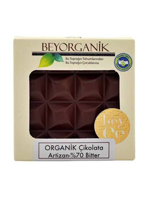 Beyorganik Organik Çikolata Artizan - %70 Bitter 40Gr