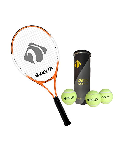 Delta Max Joys 23 inç Çocuk Tenis Raketi + Çantası + Vakumlu Tüpte 3 Adet Tenis Maç Topu Seti