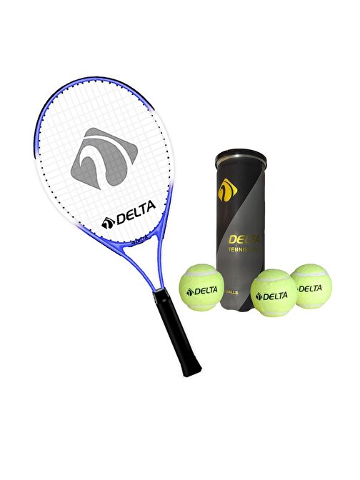 Delta Max Joys 25 inç Çocuk Tenis Raketi + Çantası + Vakumlu Tüpte 3 Adet Tenis Maç Topu Seti