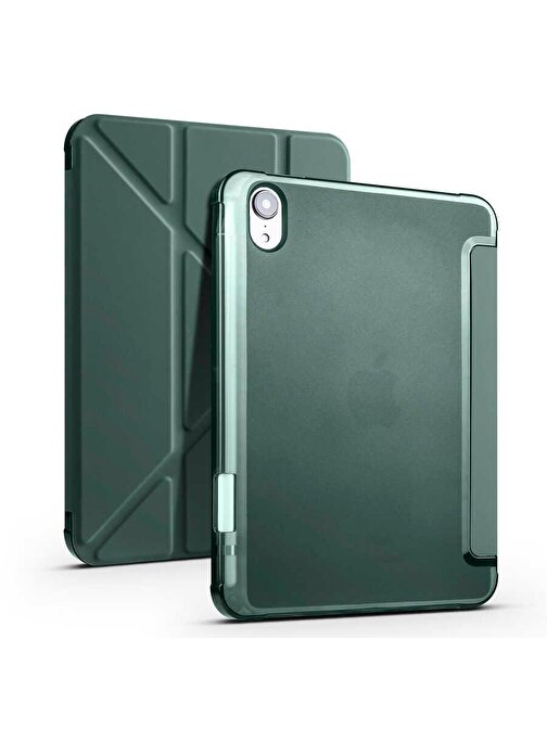 Gpack Pu Silikon Tf1 Apple iPad Mini 2021 6.Nesil Uyumlu 8.3 inç Tablet Kılıfı Yeşil