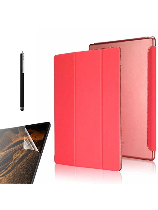 Gpack Sm3 Nano Kalem Apple iPad Pro 12.9 2022 M2 Uyumlu 12.9 inç Tablet Kılıfı Kırmızı