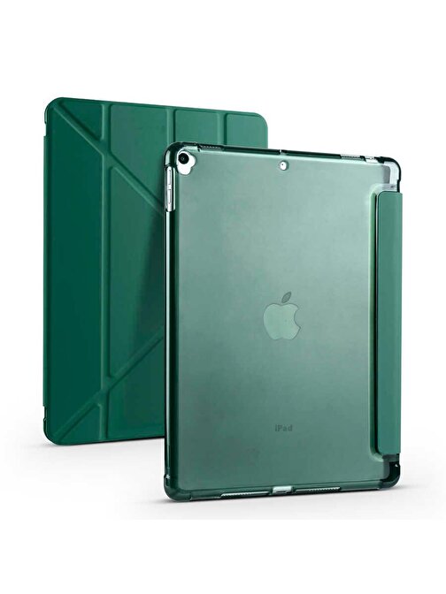Gpack Pu Silikon Tf1 Apple iPad Pro 7.Nesil Uyumlu 10.5 inç Tablet Kılıfı Yeşil