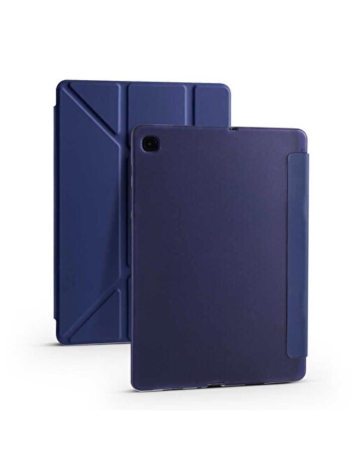 Gpack Pu Silikon Tf1 Samsung Galaxy Tab S6 Lite P610 Uyumlu 10.4 inç Tablet Kılıfı Lacivert
