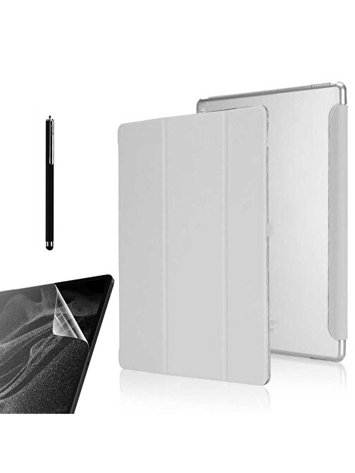 Gpack Sm3 Nano Kalem Apple iPad 10.9 2022 10.Nesil Uyumlu 10.8 inç Tablet Kılıfı Beyaz