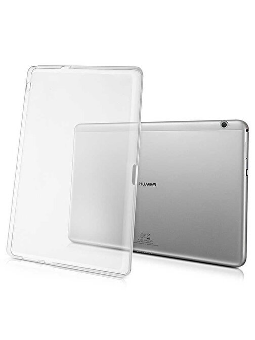 Gpack Silikon Arkası Buzlu Lüks Koruma S2 Huawei MediaPad T3 Uyumlu 10 inç Tablet Kılıfı Şeffaf