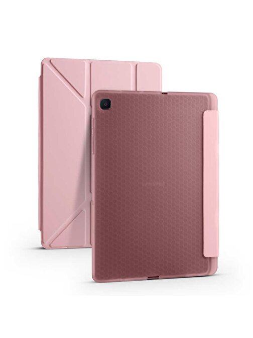 Gpack Pu Silikon Tf1 Samsung Galaxy Tab A7 T507 2020 Uyumlu 10.4 inç Tablet Kılıfı Krem