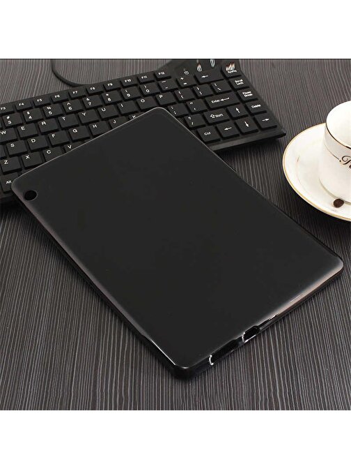 Gpack Silikon Arkası Buzlu Lüks Koruma S2 Huawei MediaPad T5 Uyumlu 10 inç Tablet Kılıfı Siyah