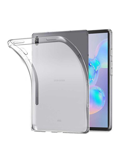 Gpack Silikon Arkası Buzlu Lüks Koruma S2 Samsung Galaxy Tab S7 Plus T970 Uyumlu 12.4 inç Tablet Kılıfı Şeffaf