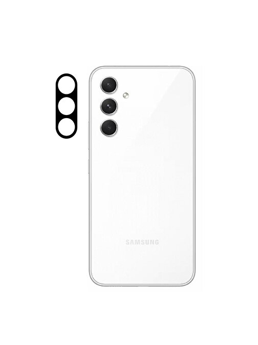 Gpack Samsung Galaxy A54 Kamera Lens Koruyucu Siyah