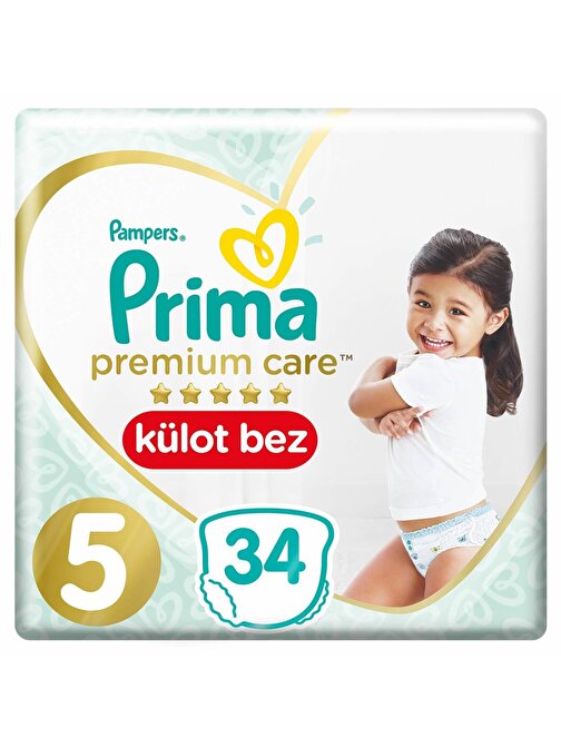 Prima Premium Care Külot 12 - 17 kg 5 Numara Bebek Bezi 34 Adet