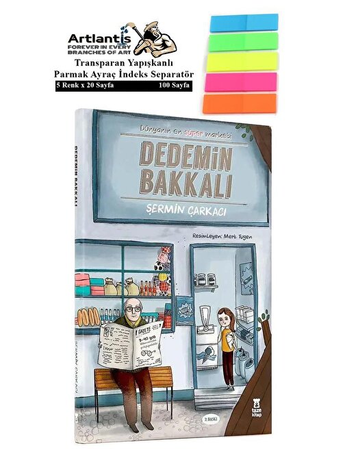Artlantis Dedemin Bakkalı - Şermin Yaşar Karton Kapak 200 Sayfa + Fosforlu Transparan Kitap Ayracı