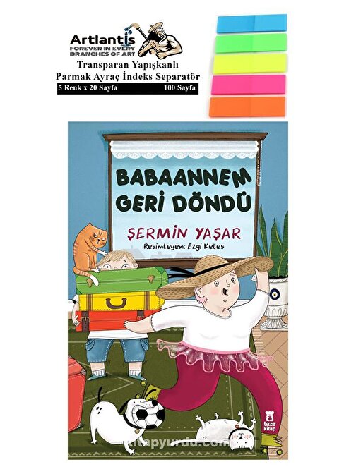 Artlantis Babaannem Geri Döndü - Şermin Yaşar Karton Kapak 160 Sayfa + Fosforlu Transparan Kitap Ayracı