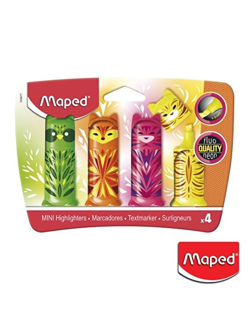 Maped Mini Cute Fosforlu Kalem 4'lü Blister