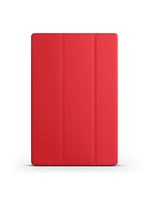 Musal Standlı 1-1 Kılıf Apple iPad 10.9 2022 10.Nesil Uyumlu 10.9 inç Tablet Kılıfı Kırmızı