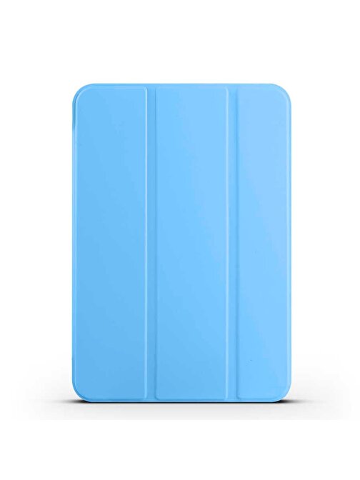 Musal Standlı 1-1 Kılıf Apple iPad 10.9 2022 10.Nesil Uyumlu 10.9 inç Tablet Kılıfı Mavi