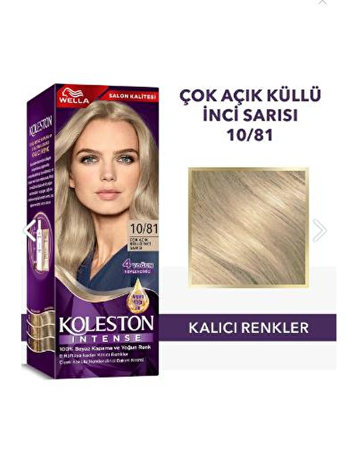 Koleston Intense Saç Boyası 10.81 Çok Açık Küllü İnci Sarısı